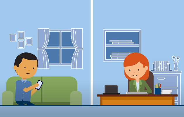 Screen shot of two cartoon humans